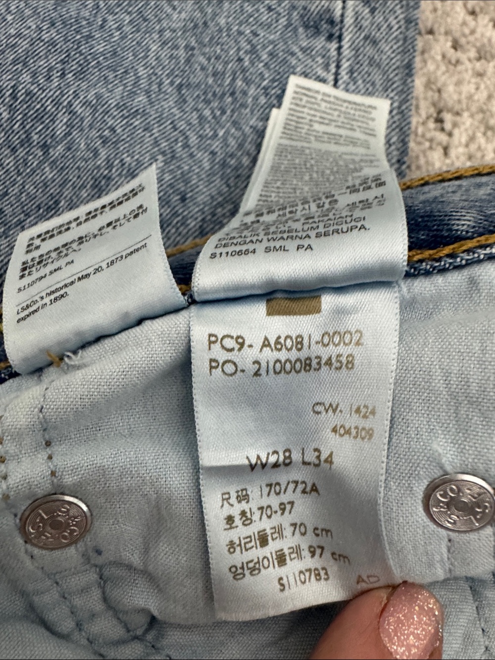 Levi’s Ribcage Wide Leg Jeans 28x34 - Picture 9 of 11